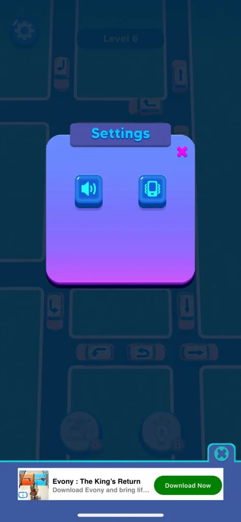 traffic escape settings screenshot